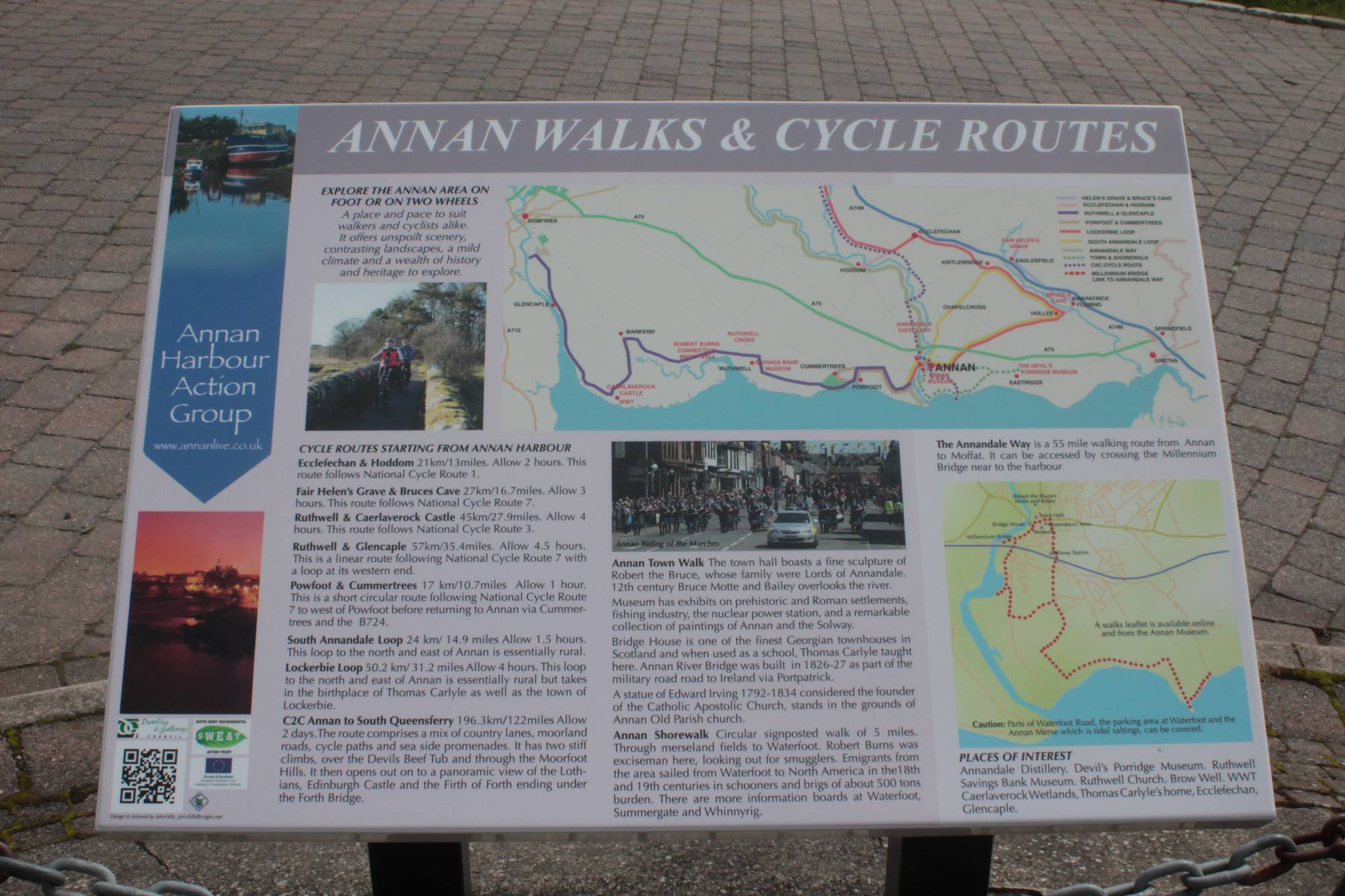 Annan Quay information board