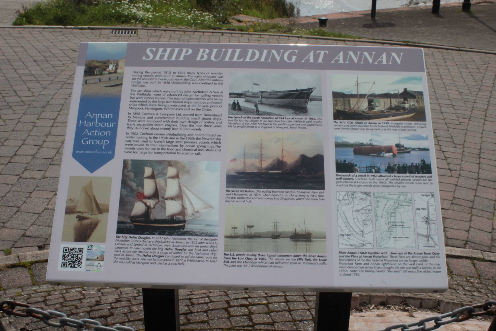 Annan Harbour information board