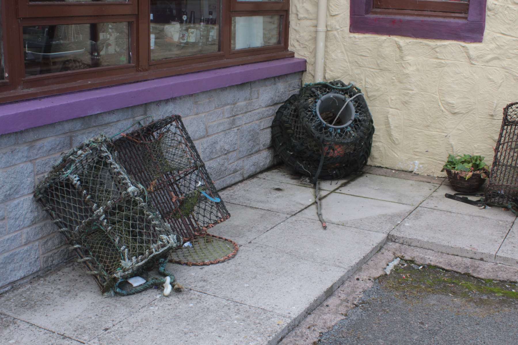 Lobster pots at The Steam boat