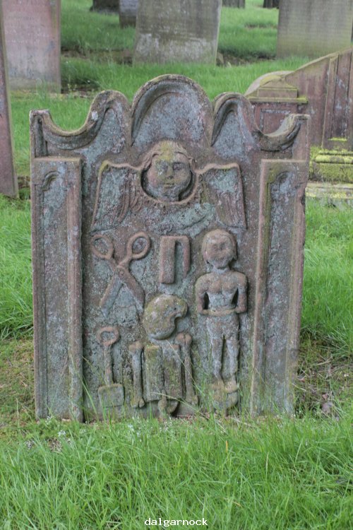 Gravestone in Dalgarnock kirk yard