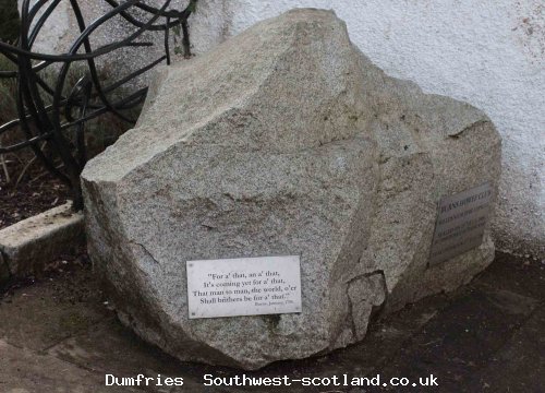 Burns plaque at Globe Inn