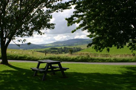 Dunscore sign Picnic area Dunscore