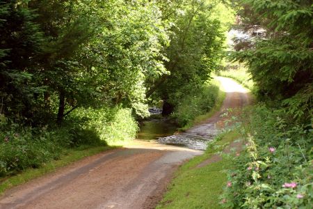 An Access road over a ford at Durisdeer