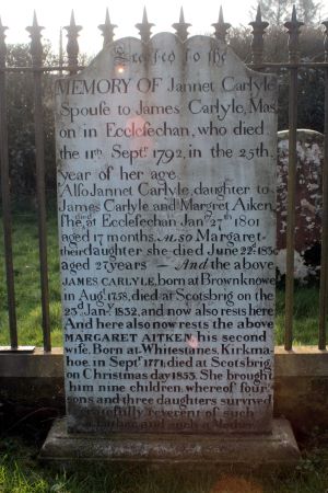 Janet Carlyle gravestone
