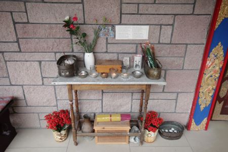 Table @ Entrance to Temple
