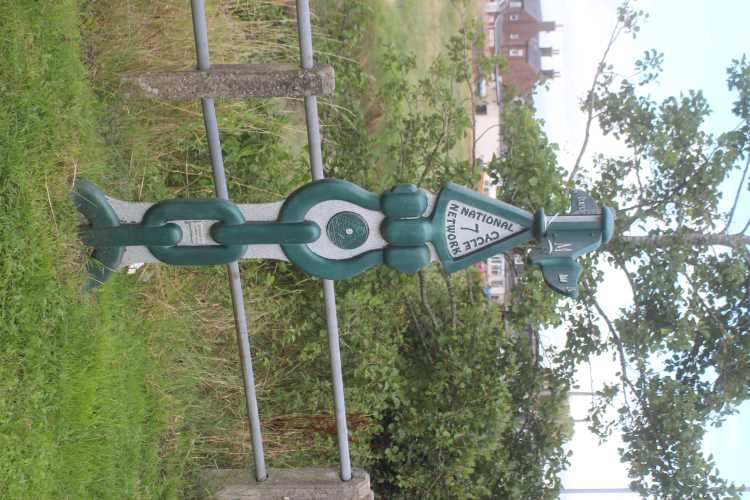 Cycle path road sign