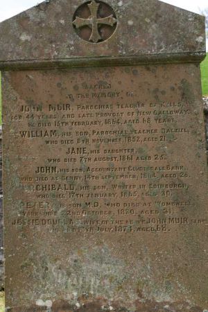Gravestone at Balmaclellan & kells New Galloway 