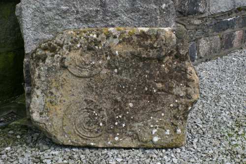 damaged gravestone at Balmaclellan & kells New Galloway 
