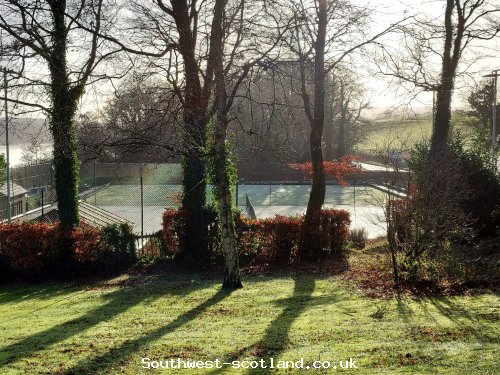 Tennis court and bowling green