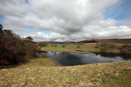 View of Morton loch from Morton Castle