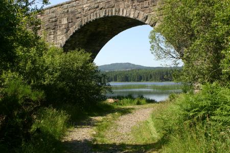 Stroan Loch Raiders Trail The Viaduct used to carry the Railway line that was meentioned in The 39 Steps