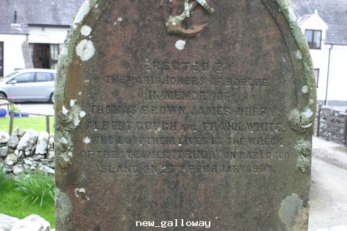 Gravestone @ Balameclellan & kells church new Galloway