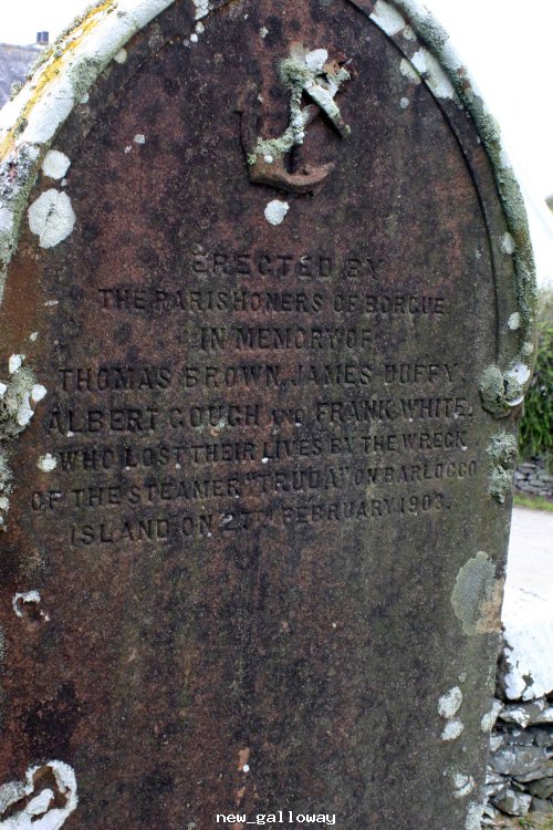 Gravestone @ Balameclellan & kells church new Gallowa