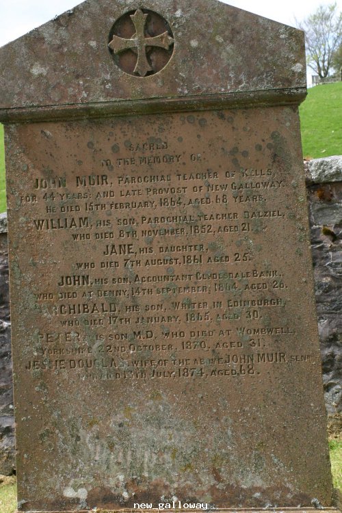 Gravestone @ Balameclellan & kells church new Gallowa