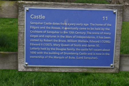 Plaque by Sanquhar Castle