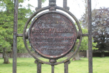 Presentation plaque on Gates