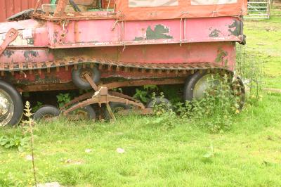 Old tracked vehicle
